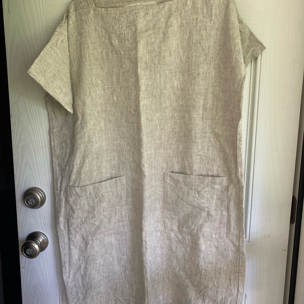 notPERFECTLINEN Beige Linen tunic